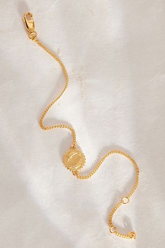 Bracelet plaqué or avec petit pendentif pièce à motif du zodiaque en , chez Anthropologie - Rachel Jackson - Modalova