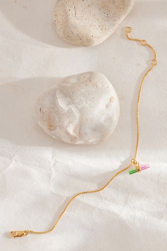 Bracelet plaqué or avec breloque barre couleur pastèque en Gold, chez Anthropologie - Rachel Jackson - Modalova