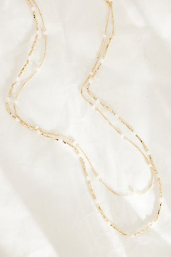 Layered Long Pearl Necklace en chez - Anthropologie - Modalova