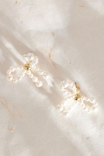 Boucles d'Oreilles Clous Naud Perle Plaqué Or en White chez - Anthropologie - Modalova