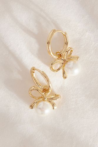 Boucles d'Oreilles Pendantes Noeud Perle en Gold chez - Anthropologie - Modalova