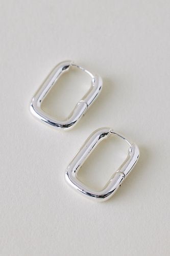 Petites boucles d'oreilles créoles rectangulaires en Silver chez - Anthropologie - Modalova