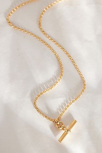 Collier chaîne plaqué or avec pendentif en T en chez Anthropologie - Tilly Sveaas - Modalova