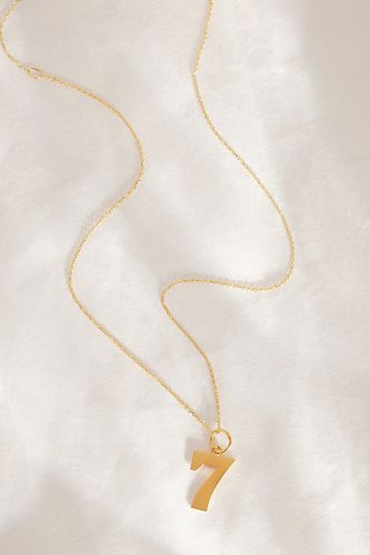 Collier chaîne et breloque (No 7 porte-bonheur) plaqué or en Gold chez Anthropologie - Tilly Sveaas - Modalova
