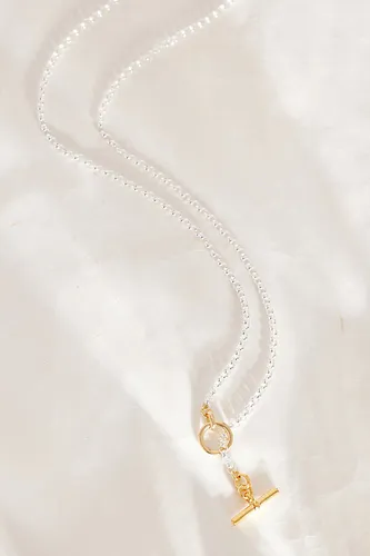 Collier chaîne en argent sterling et plaqué or T-Bar en chez Anthropologie - Tilly Sveaas - Modalova