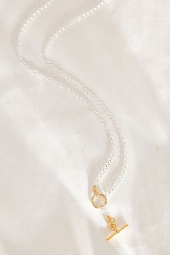 Collier à maillon et barre en T argent sterling et plaqué or en Silver chez - Anthropologie - Modalova