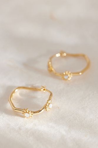 Boucles d'oreilles créoles Daisy en nacre biologique en Gold chez Anthropologie - Daisy London - Modalova