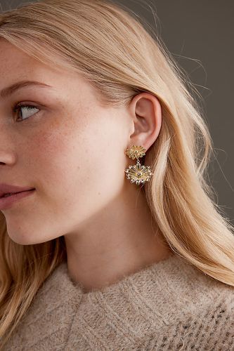 Boucles d'oreilles Double Daisy Flower en Gold chez Anthropologie - Daisy London - Modalova