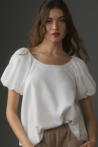 Chemisier à manches bouffantes en White, taille: S chez Anthropologie - Maeve - Modalova