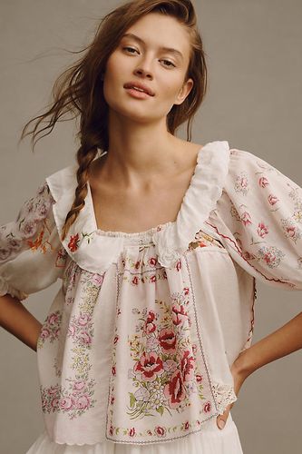 Puff-Sleeve Collared Blouse, taille: M - By Anthropologie - Modalova