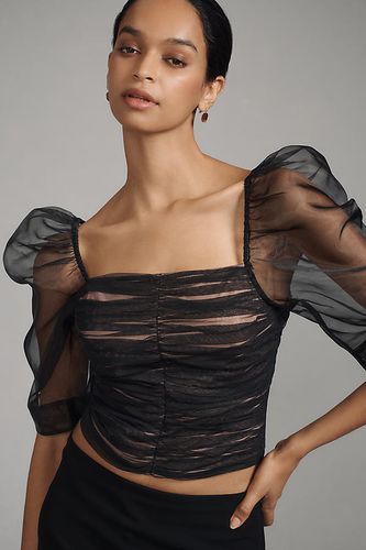 Haut en Tulle Brodé à Manches Bouffantes en taille: XS chez Anthropologie - Maeve - Modalova