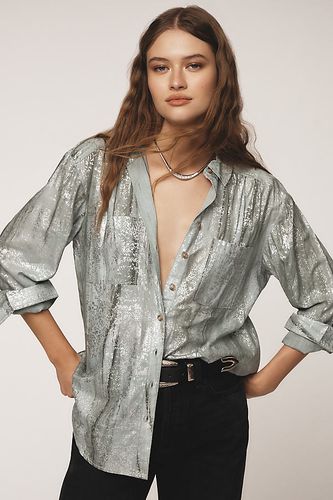 Chemise boutonnée brillante en aluminium taille: XS chez Anthropologie - Pilcro - Modalova