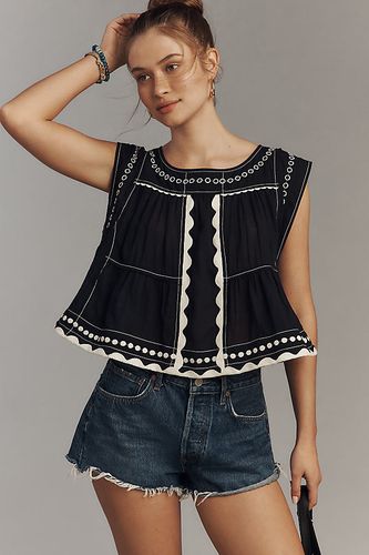 Haut Babydoll Graphique Orné en taille: L - By Anthropologie - Modalova