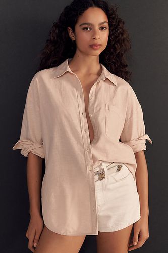 The Bennet Buttondown Shirt by : Linen Edition en Beige taille: M chez Anthropologie - Maeve - Modalova