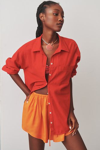 The Bennet Buttondown Shirt by : Linen Edition en Red taille: XS chez Anthropologie - Maeve - Modalova