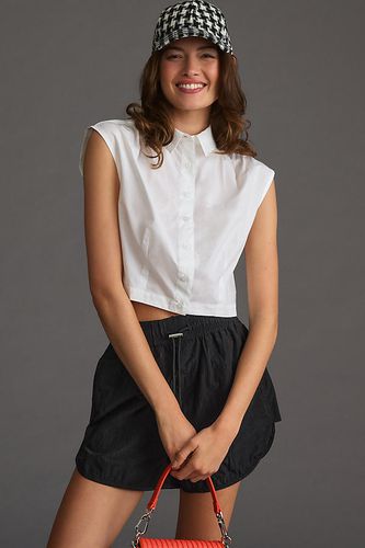 T-shirt court à mancherons en coton en White taille: L chez Anthropologie - Maeve - Modalova