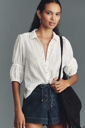 Haut boutonné à manches bouffantes en taille: XS chez Anthropologie - Pilcro - Modalova