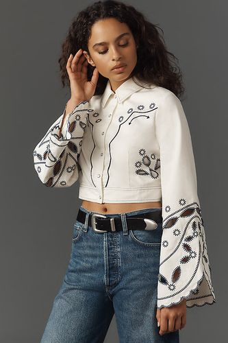 Laissez-Moi Être Blouse Œillet Manches Longues par en White taille: M chez Anthropologie - Let Me Be - Modalova