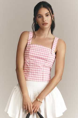 Haut corset à carreaux en Pink taille: S chez Anthropologie - Maeve - Modalova