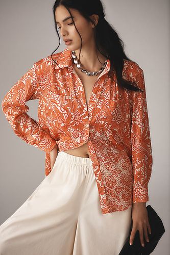 Chemise Florale à Manches Longues Décontractée en Red taille: XS - By Anthropologie - Modalova