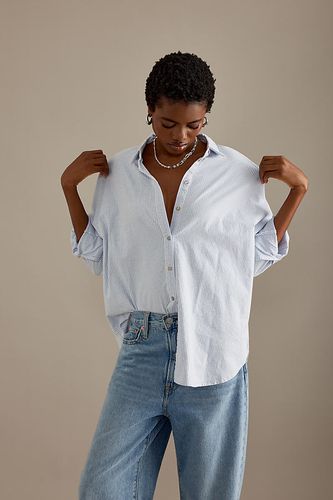 Chemise Oxford à rayures Nova en White taille: Uk 12 chez Anthropologie - Selected Femme - Modalova