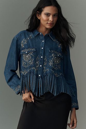 Chemise en denim à franges brodées en taille: S chez Anthropologie - Pilcro - Modalova