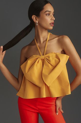 Haut à naud halter et à basque en Orange, taille: M chez Anthropologie - Mare Mare - Modalova