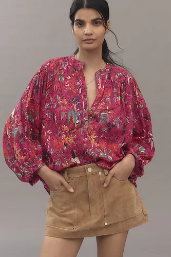 Printed Batwing Blouse en Pink taille: XS chez Anthropologie - Pilcro - Modalova