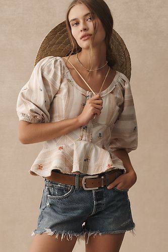 Blouse Peplum à Manches Bouffantes taille: XS chez Anthropologie - Pilcro - Modalova