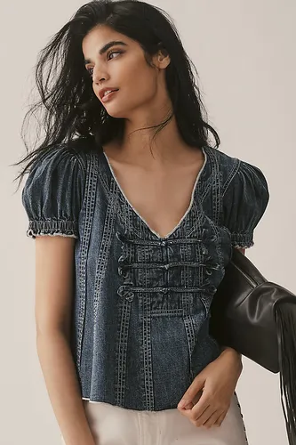 Chemisier Ample Col V Manches Bouffantes en taille: S chez Anthropologie - Pilcro - Modalova