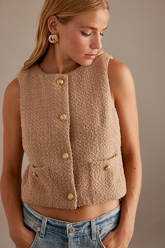 Gilet en tweed Felicia en Beige taille: Uk 6 chez Anthropologie - 4th & Reckless - Modalova