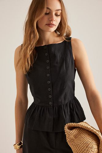 Linen Peplum Top en Black taille: Uk 14 chez Anthropologie - ALIGNE - Modalova
