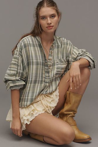 Haut ample boutonnée manches longues en taille: L chez Anthropologie - Pilcro - Modalova