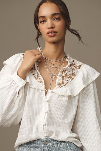 Chemisier Manches Longues Broderie Anglaise Ajourée en taille: XS chez Anthropologie - Pilcro - Modalova