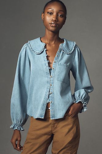 La Blouse Boutonnée Col Keira par : Édition Denim Manches Longues en taille: XS chez Anthropologie - Pilcro - Modalova