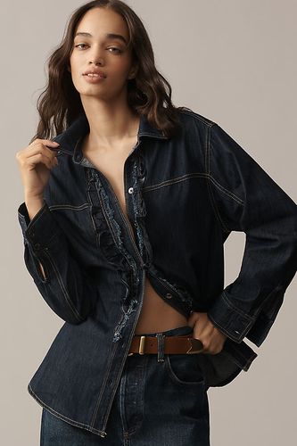 Tunique boutonnée à volants en denim en taille: XL chez Anthropologie - Pilcro - Modalova