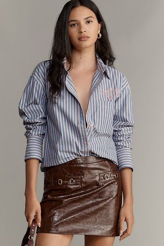Chemise boutonnée à manches longues brodée taille: XS chez Anthropologie - Maeve - Modalova
