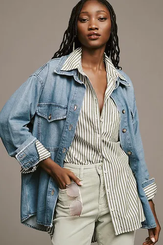 Chemise en jean surdimensionnée Pilcro par en taille: XS chez Anthropologie - Pilcro and the Letterpress - Modalova