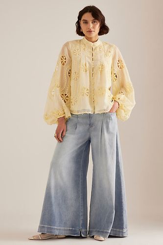 Blouse en dentelle Libbie en Yellow taille: Uk 6 chez Anthropologie - Bardot - Modalova