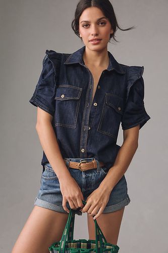 Chemise en jean à manches volantées taille: M chez Anthropologie - Pilcro - Modalova