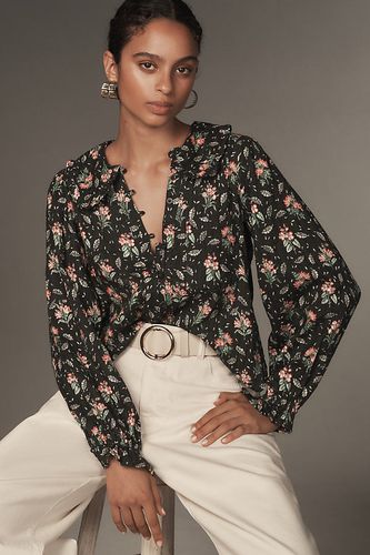 The Keira Collared Button-Front Blouse by : Long-Sleeve Edition taille: XL chez Anthropologie - Pilcro - Modalova