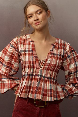 Blouse Évasée Plissée Manches Longues taille: S chez Anthropologie - Pilcro - Modalova