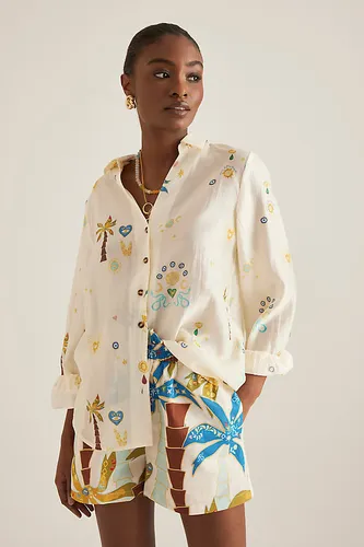 Miley Charm Shirt en Beige taille: Uk 6 chez Anthropologie - Never Fully Dressed - Modalova