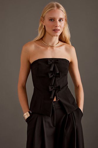 Bow-Front Bandeau Top en Black taille: Uk 14 chez - Anthropologie - Modalova