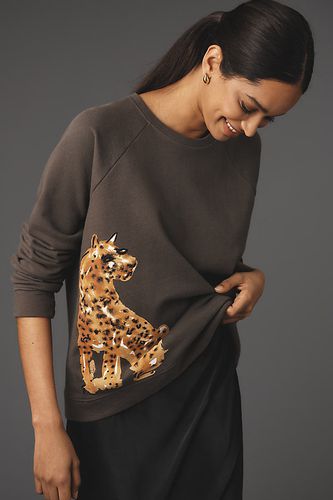 Sweat-shirt graphique guépard en taille: XS chez Anthropologie - LouLou Avenue - Modalova