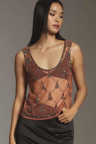 Débardeur transparent perlé en Pink taille: XS chez Anthropologie - Mahila - Modalova