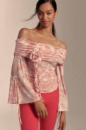 Haut Bardot en Mesh à Appliqués Floraux en Pink taille: XS chez Anthropologie - Forever That Girl - Modalova