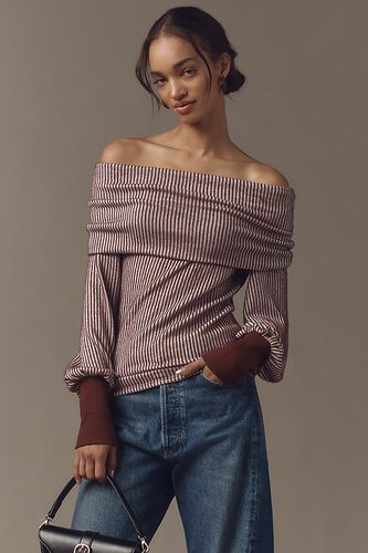 Off-The-Shoulder Cosy Top en Brown taille: XS - By Anthropologie - Modalova