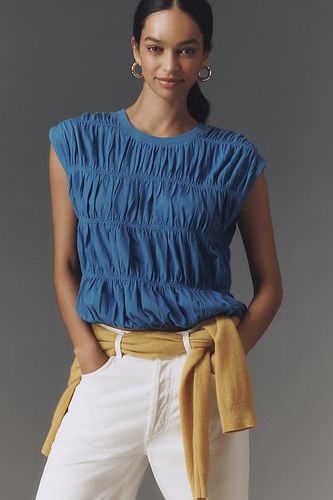 Tiered Smocked Bubble Top en Blue taille: XS chez Anthropologie - Maeve - Modalova