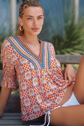 Stephanie Top en Orange taille: XS chez Anthropologie - Bl-nk - Modalova